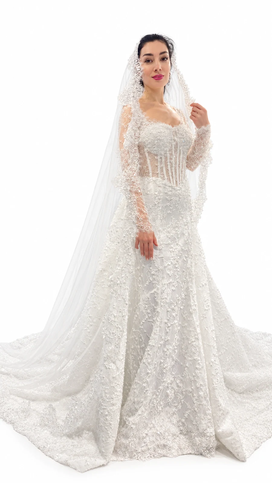 Lace corset gown