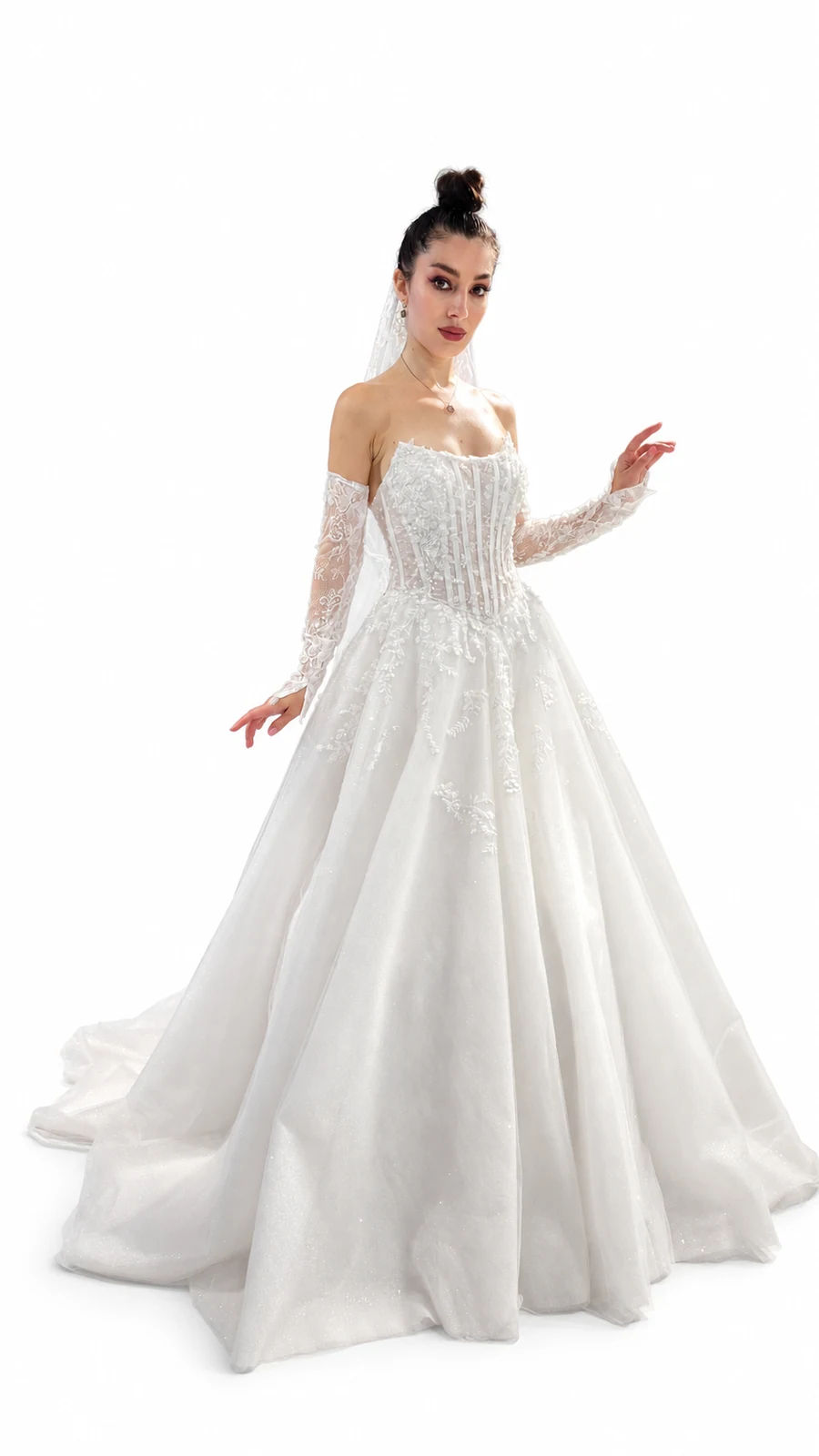 Floral corset ball gown